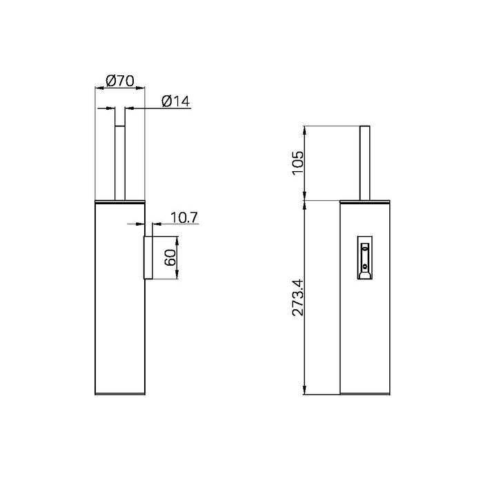 Nero Mecca Toilet Brush Holder