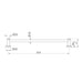 Nero Dolce II Single Towel Rail 600mm