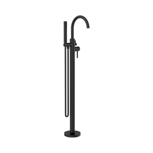 Nero Mecca Round Freestanding Mixer With Hand Shower Matte Black