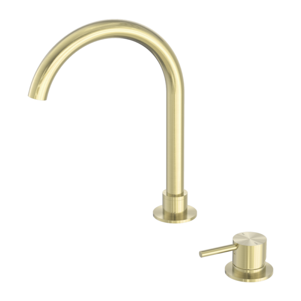 Nero Mecca Hob Basin Mixer Round Swivel Spout