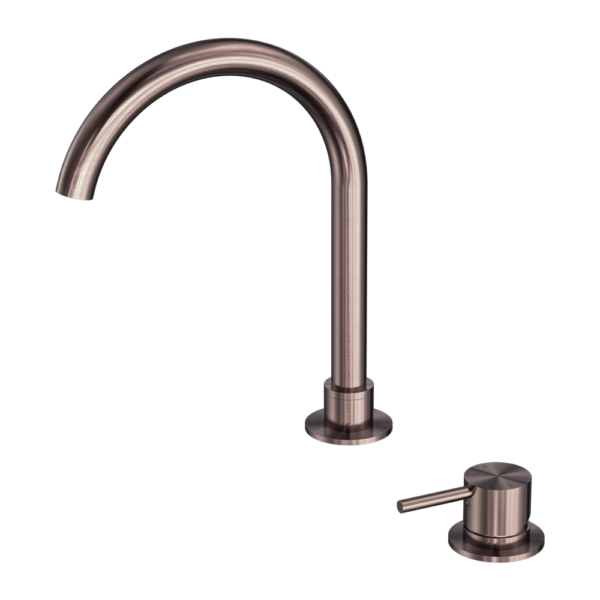 Nero Mecca Hob Basin Mixer Round Swivel Spout