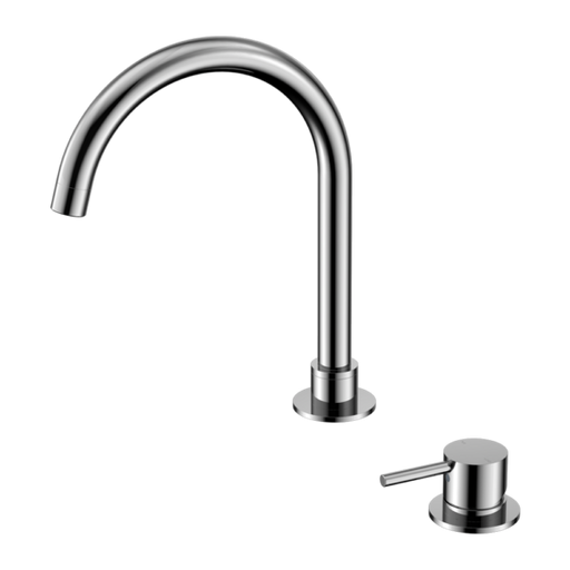 Nero Mecca Hob Basin Mixer Round Swivel Spout