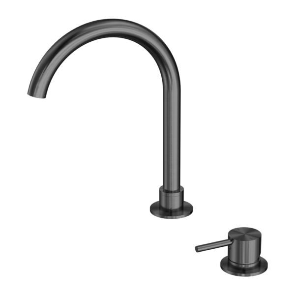 Nero Mecca Hob Basin Mixer Round Swivel Spout