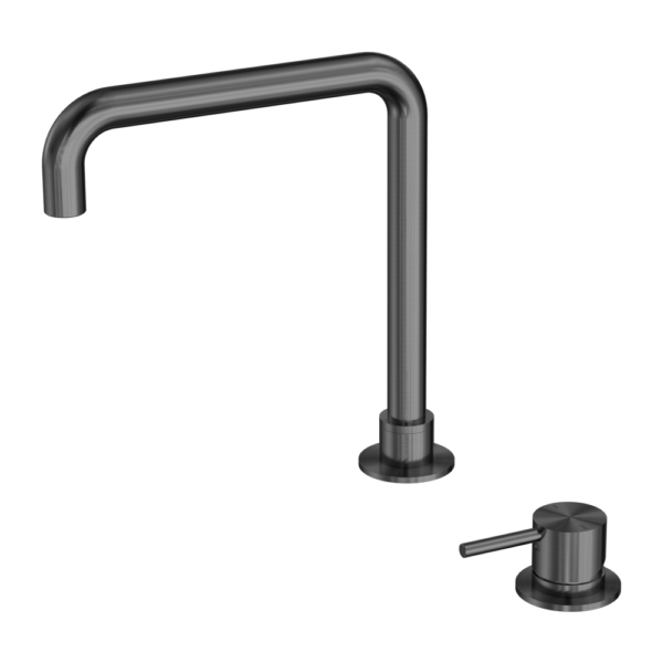 Nero Mecca Hob Basin Mixer Square Swivel Spout