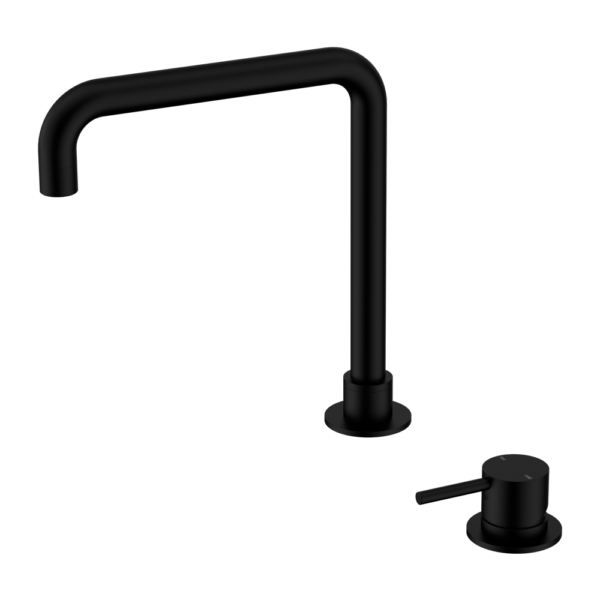 Nero Mecca Hob Basin Mixer Square Swivel Spout