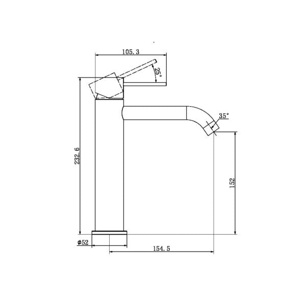 Nero Mecca Mid Tall Basin Mixer