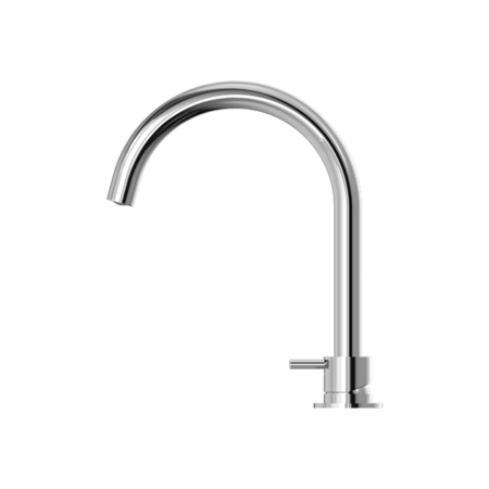 Nero Mecca Hob Basin Mixer Round Swivel Spout