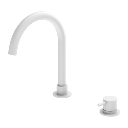 Nero Mecca Hob Basin Mixer Round Swivel Spout
