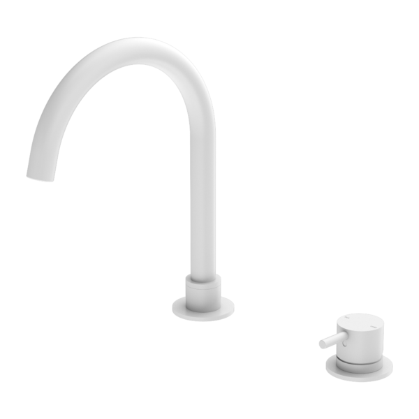 Nero Mecca Hob Basin Mixer Round Swivel Spout