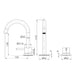 Nero  Mecca Hob Basin Mixer Set Arc Spout