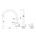 Nero Mecca Hob Bath/Kitchen Mixer Set Arc Spout