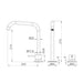 Nero Mecca Hob Bath/Kitchen Mixer Set Edge Spout