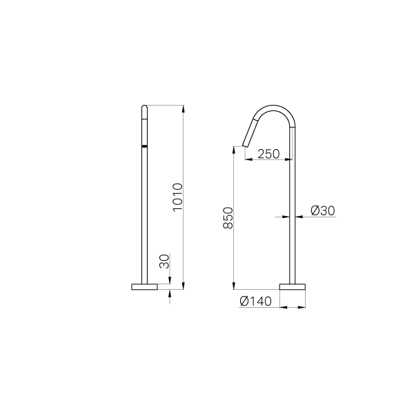 Nero Mecca Freestanding Bath Spout
