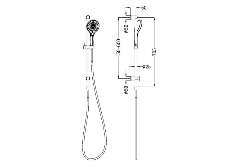 Nero Mecca Shower Rail