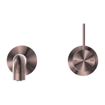 Nero Mecca Wall Basin/bath Mixer Separate Back Plate Handle Up