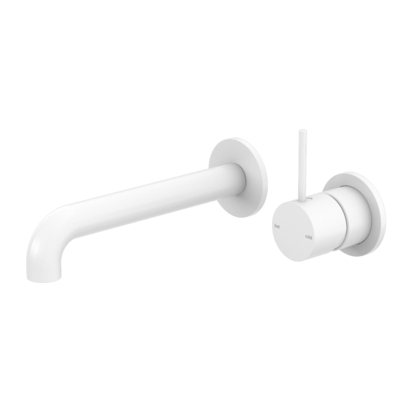 Nero Mecca Wall Basin/bath Mixer Separate Back Plate Handle Up