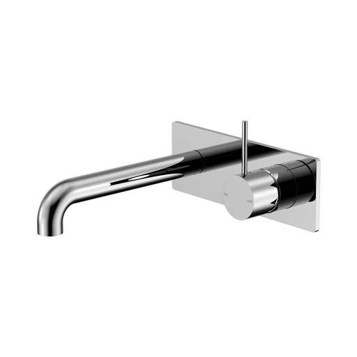 Nero Mecca Wall Basin/Bath Mixer Handle Up Chrome