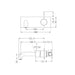 Nero Mecca Wall Basin/Bath Mixer Handle Up Chrome
