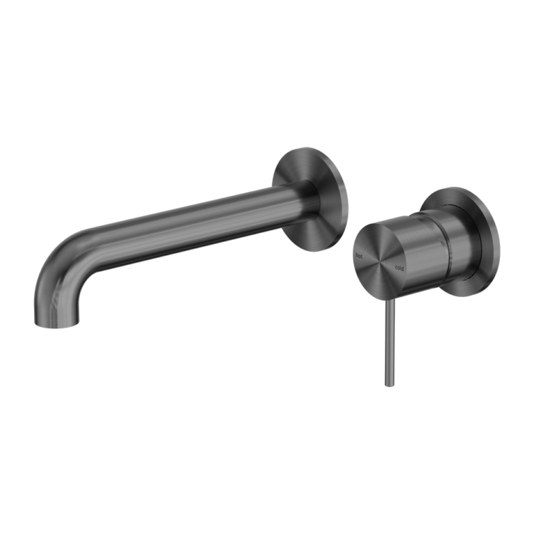 Nero Mecca Wall Basin/Bath Mixer Separate Back Plate
