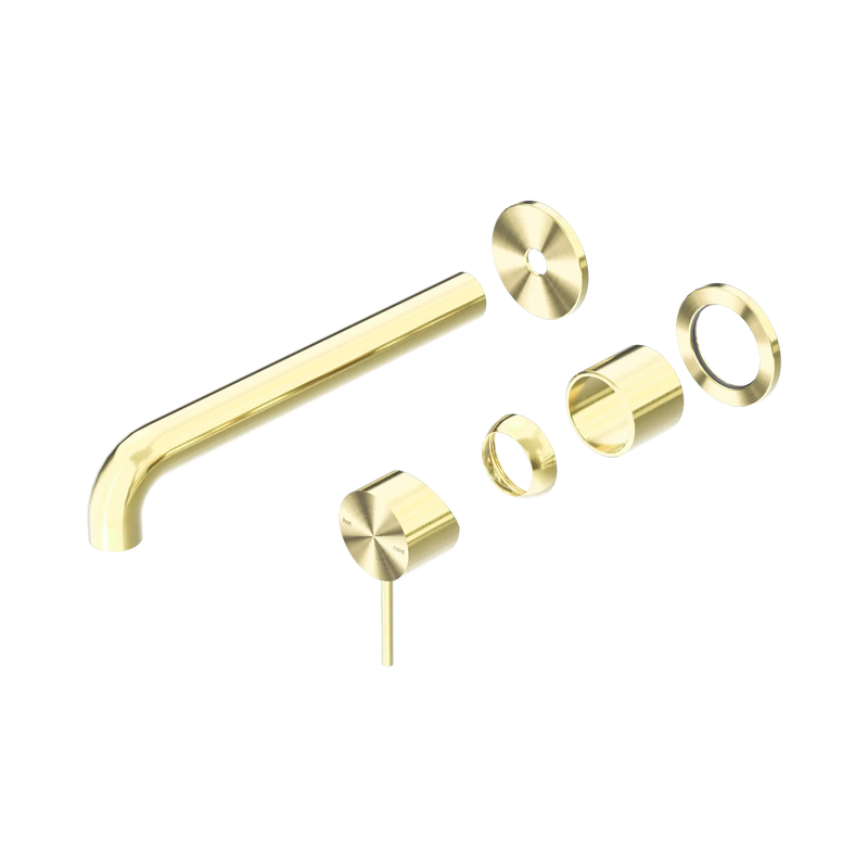 Nero Mecca Wall Basin/Bath Mixer Separate Back Plate 260mm Trim Kits Only Brushed Gold