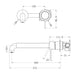 Nero Mecca Wall Basin/Bath Mixer Separate Back Plate 260mm Trim Kits Only Brushed Gold