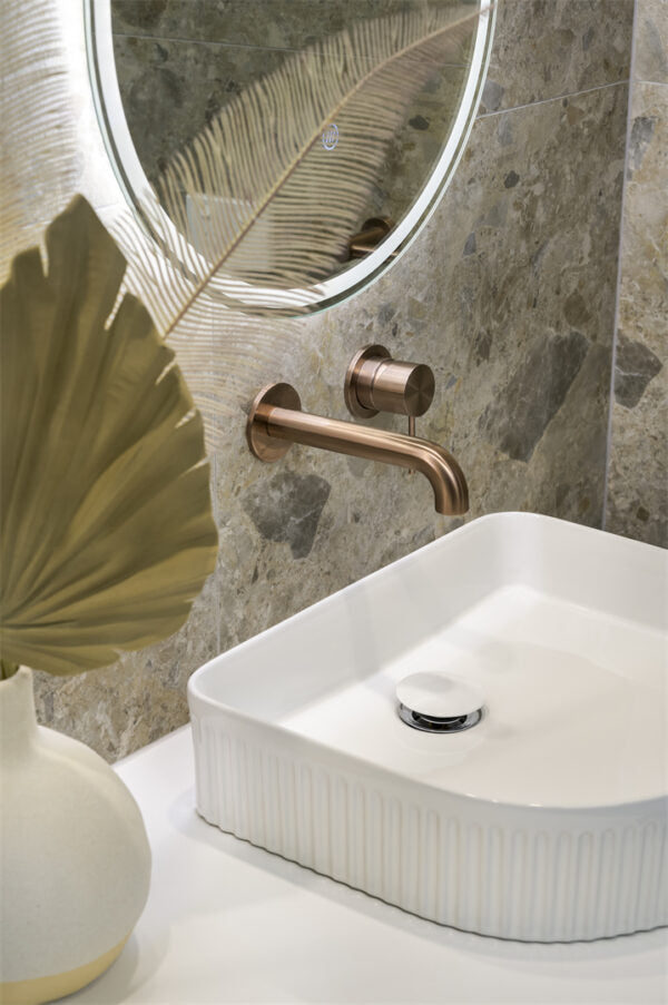 Nero Mecca Wall Basin/Bath Mixer Separate Back Plate