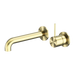 Nero Mecca Wall Basin/bath Mixer Separate Back Plate Handle Up