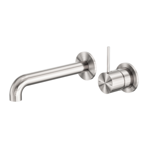 Nero Mecca Wall Basin/bath Mixer Separate Back Plate Handle Up