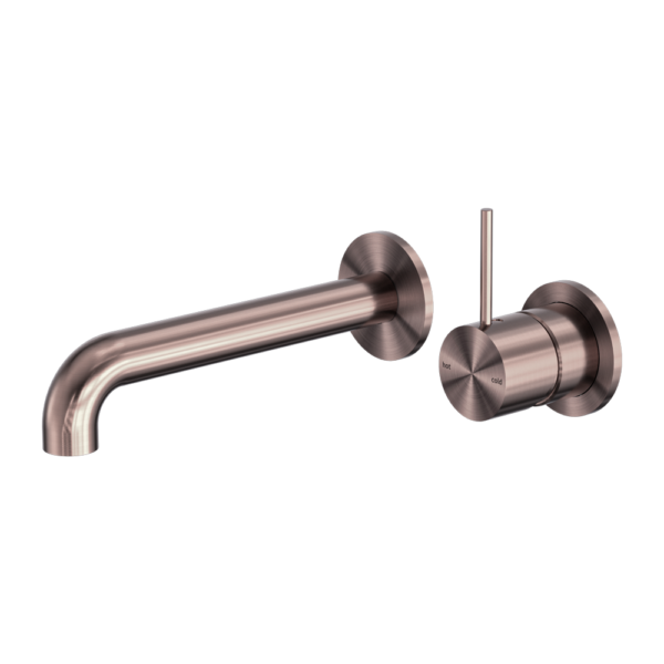 Nero Mecca Wall Basin/bath Mixer Separate Back Plate Handle Up