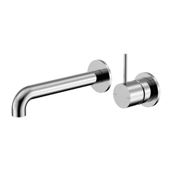 Nero Mecca Wall Basin/bath Mixer Separate Back Plate Handle Up