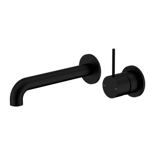 Nero Mecca Wall Basin/bath Mixer Separate Back Plate Handle Up