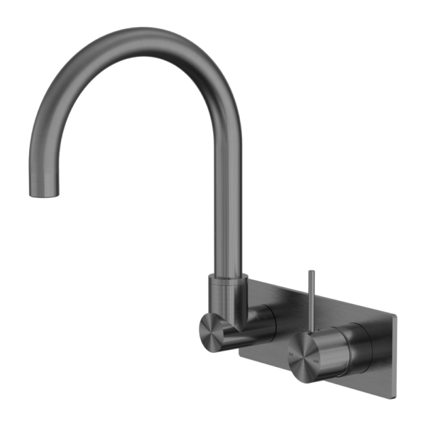 Nero Mecca Wall Basin/bath Mixer Swivel Spout Handle Up