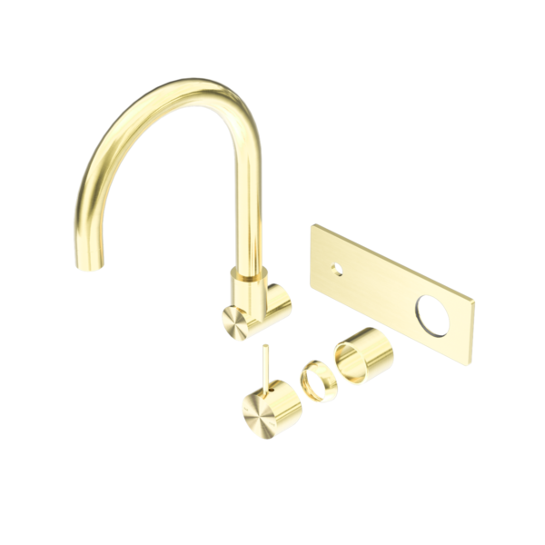 Nero Mecca Wall Basin/bath Mixer Swivel Spout Handle Up Trim Kits Only