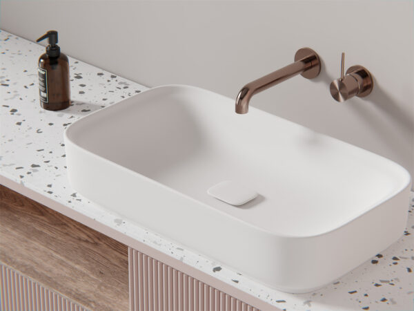 Nero Mecca Wall Basin/bath Mixer Separate Back Plate Handle Up