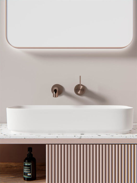 Nero Mecca Wall Basin/bath Mixer Separate Back Plate Handle Up