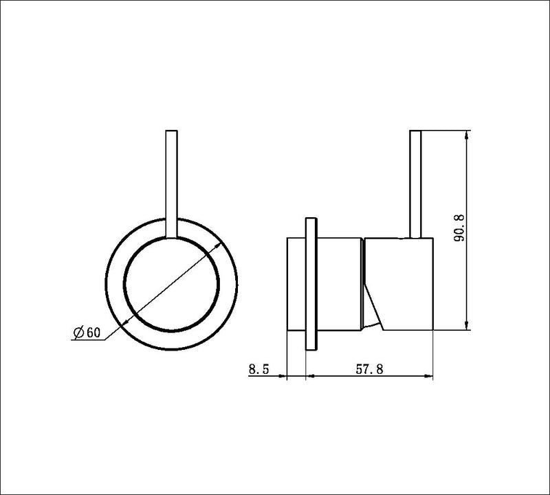 Nero Mecca Shower Mixer Handle Up Plate Trim Kits