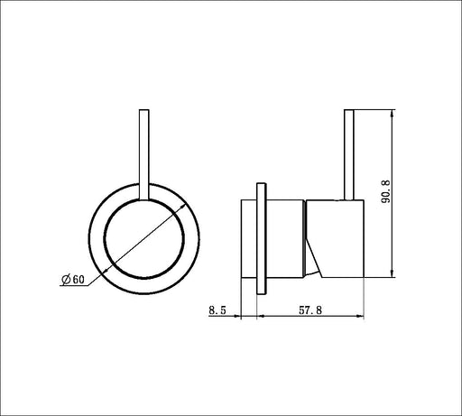 Nero Mecca Shower Mixer Handle Up Plate Trim Kits