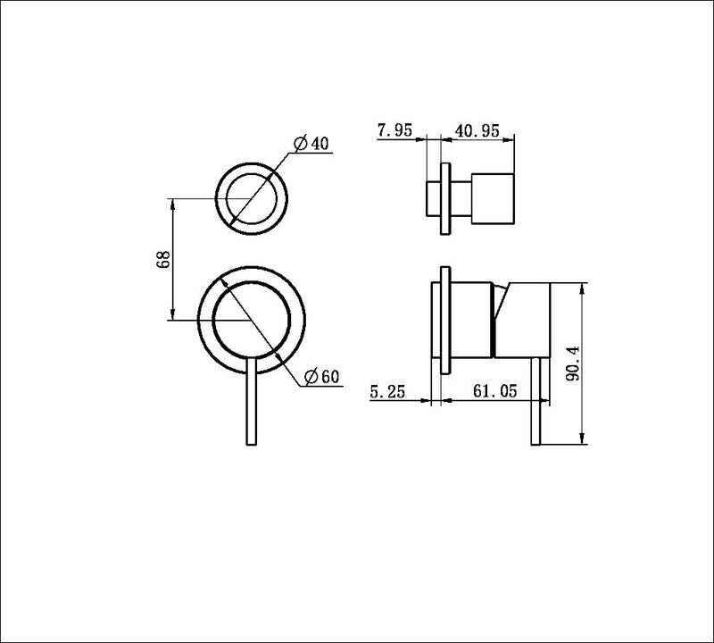Nero Mecca Shower Mixer with Divertor Separate Back Plate Trim Kits