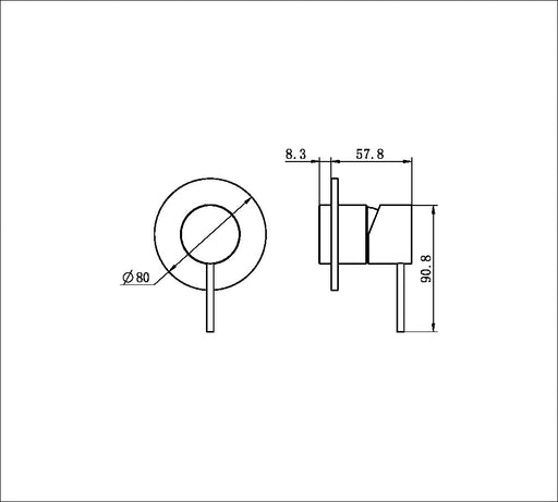 Nero Mecca Shower Mixer Plate Trim Kits