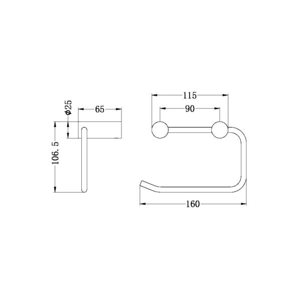 Nero Mecca Toilet Roll Holder