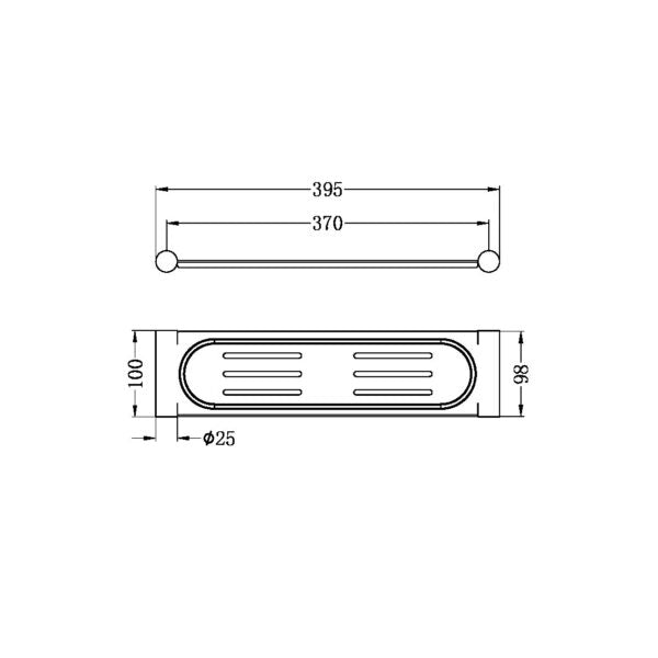 Nero Mecca Metal Shower Shelf
