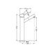 Nero Dolce Tall Basin Mixer Angle Spout