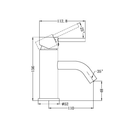 Nero Dolce Basin Mixer Stylish Spout