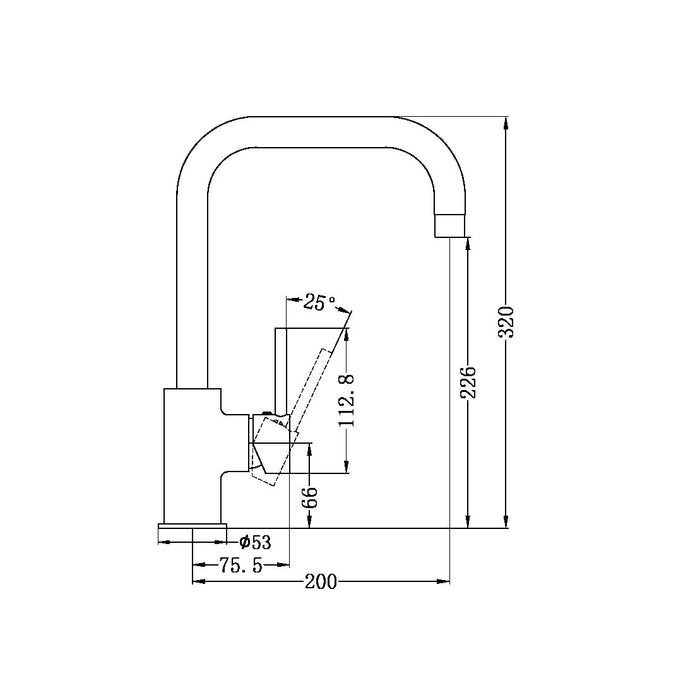Nero Dolce Kitchen Mixer Square Shape