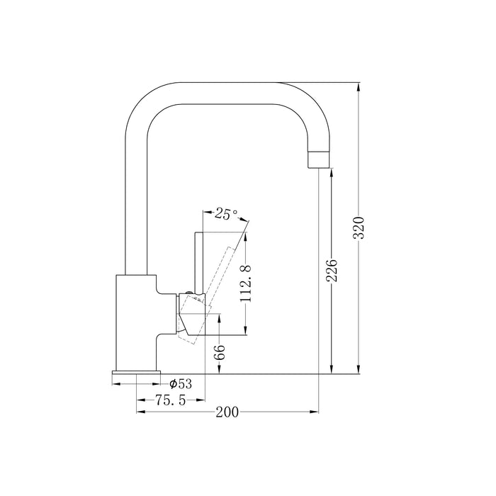 Nero Dolce Kitchen Mixer Square Shape