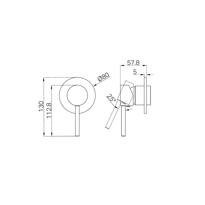 Nero Dolce Shower Mixer Trim Kits