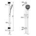 Nero Opal Shower Rail with Air Shower