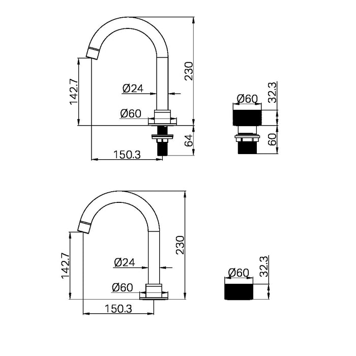 Nero Opal Progressive Basin Set