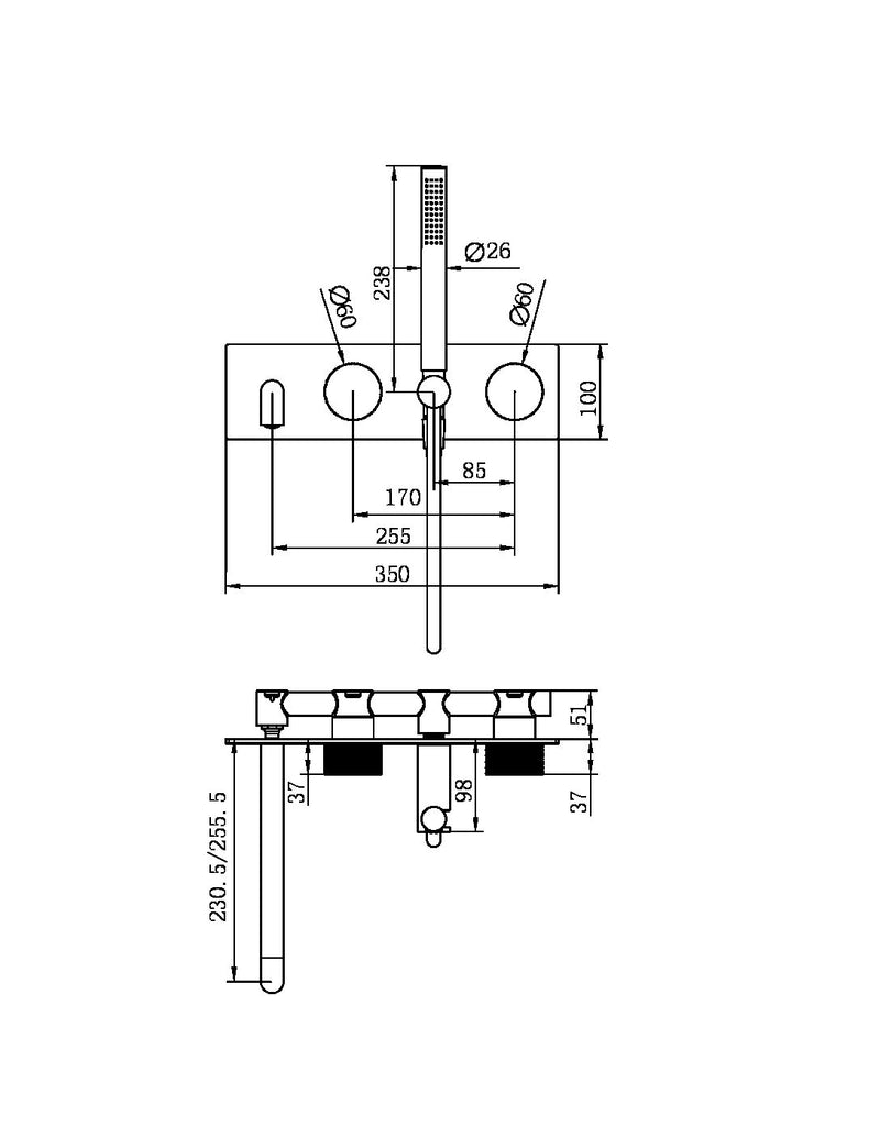 Nero Opal Progressive Shower System with Spout