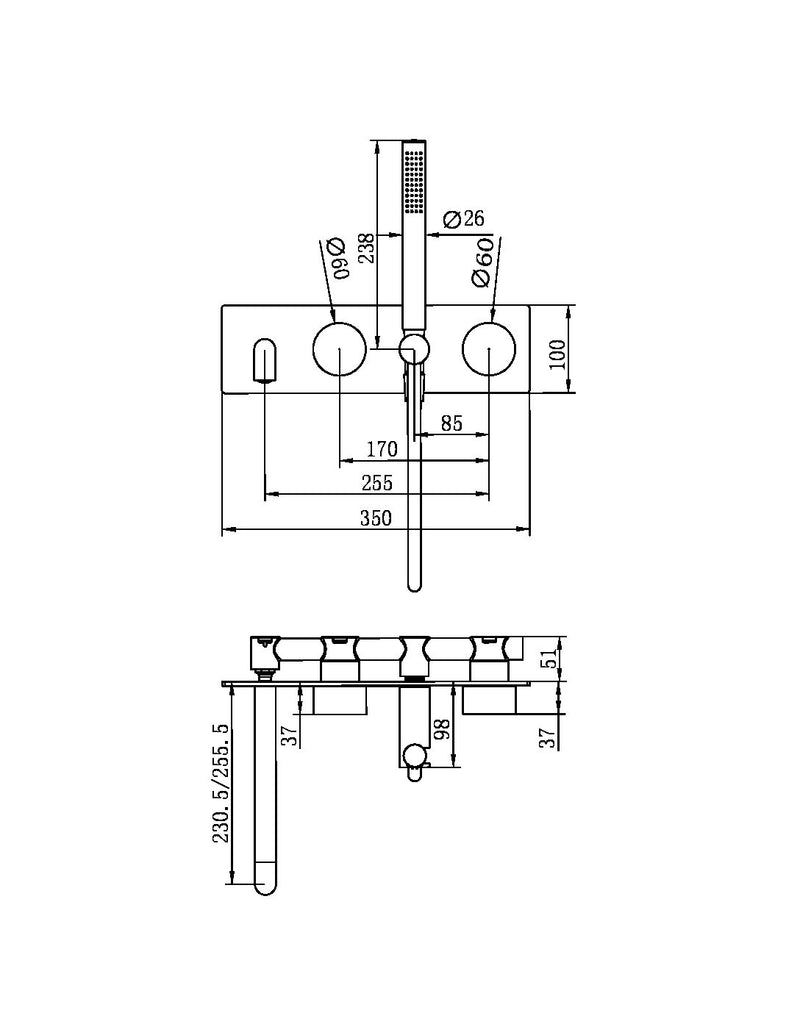 Nero Kara Progressive Shower System with Spout